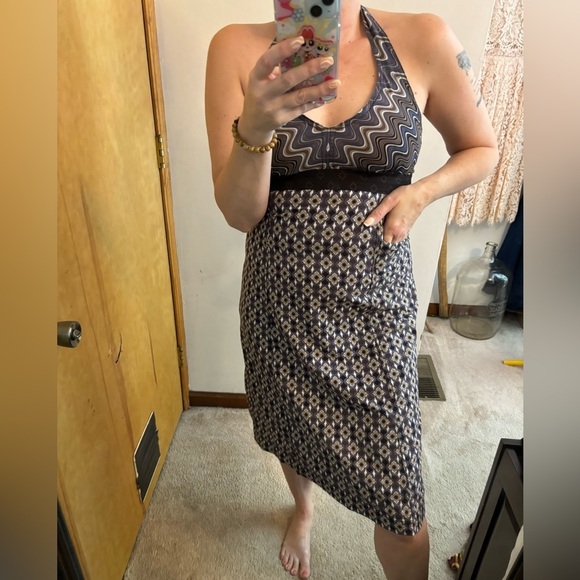 Athleta Multi Patterned Halter Exercise Dress - Picture 1 of 9